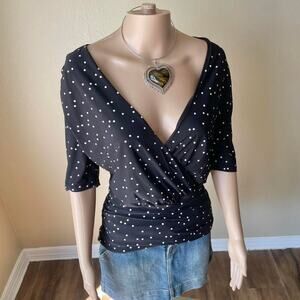 Early 2000s polka dot blouse